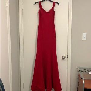 Red evening gown